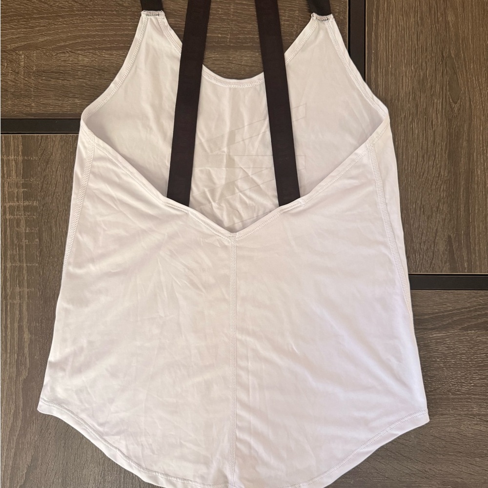 Nike White Tank with Black Lettering - Picture 2 of 3
